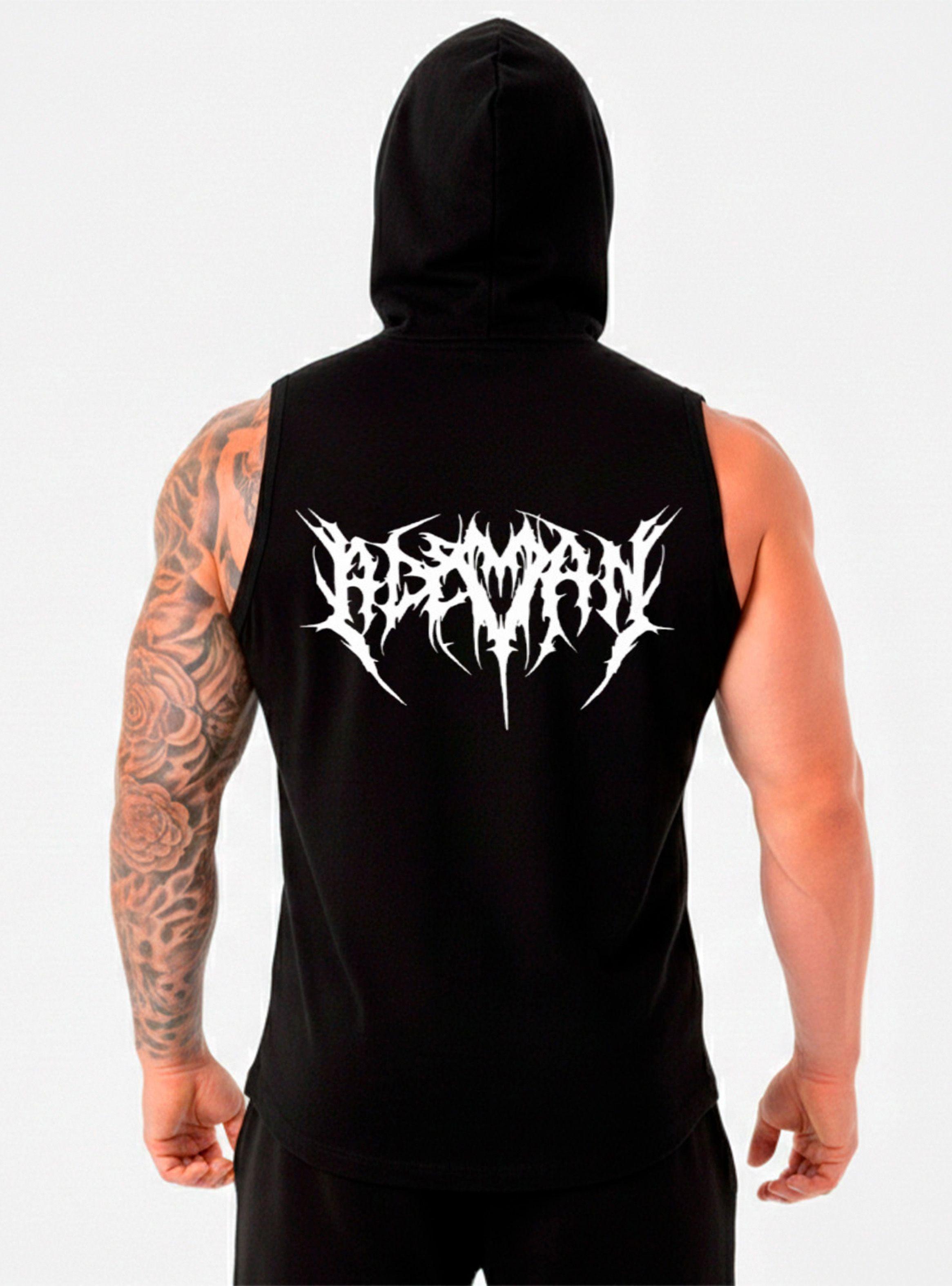 Polera Musculosa Gothic con capucha Negro-0