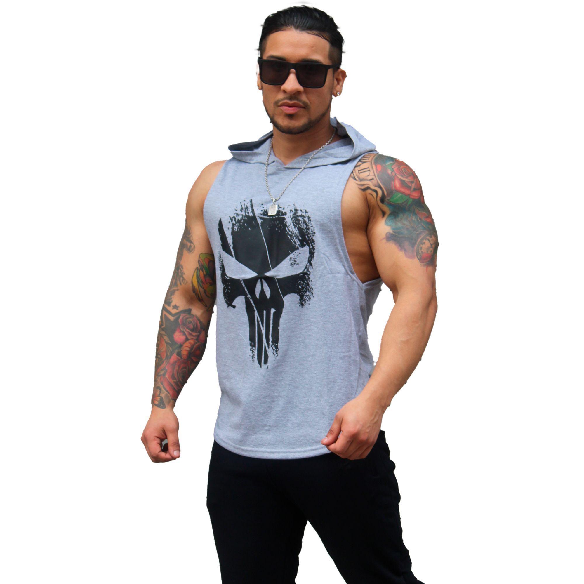Polera Musculosa Con Capucha The Punisher-1