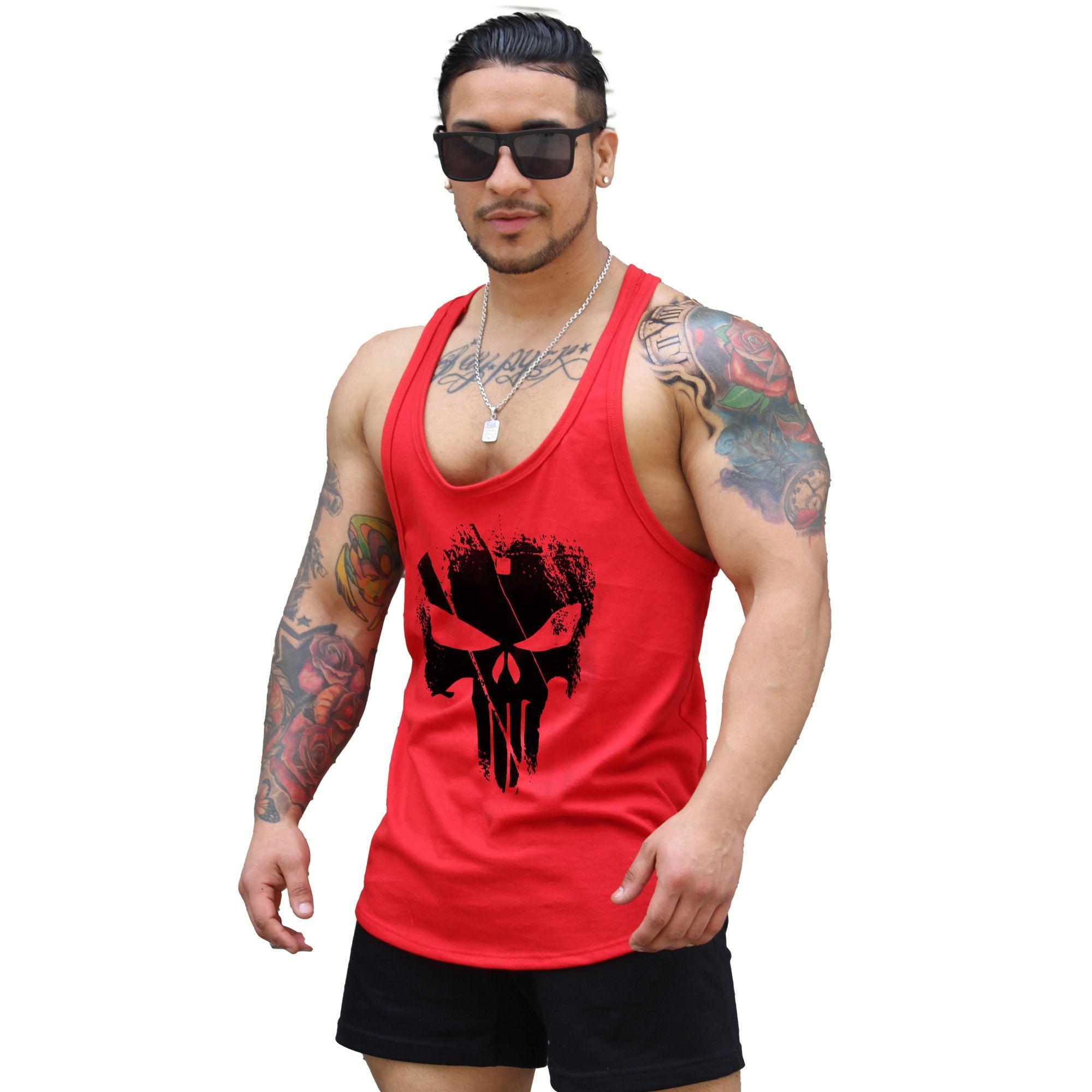 Polera Musculosa Tirante Calavera-0