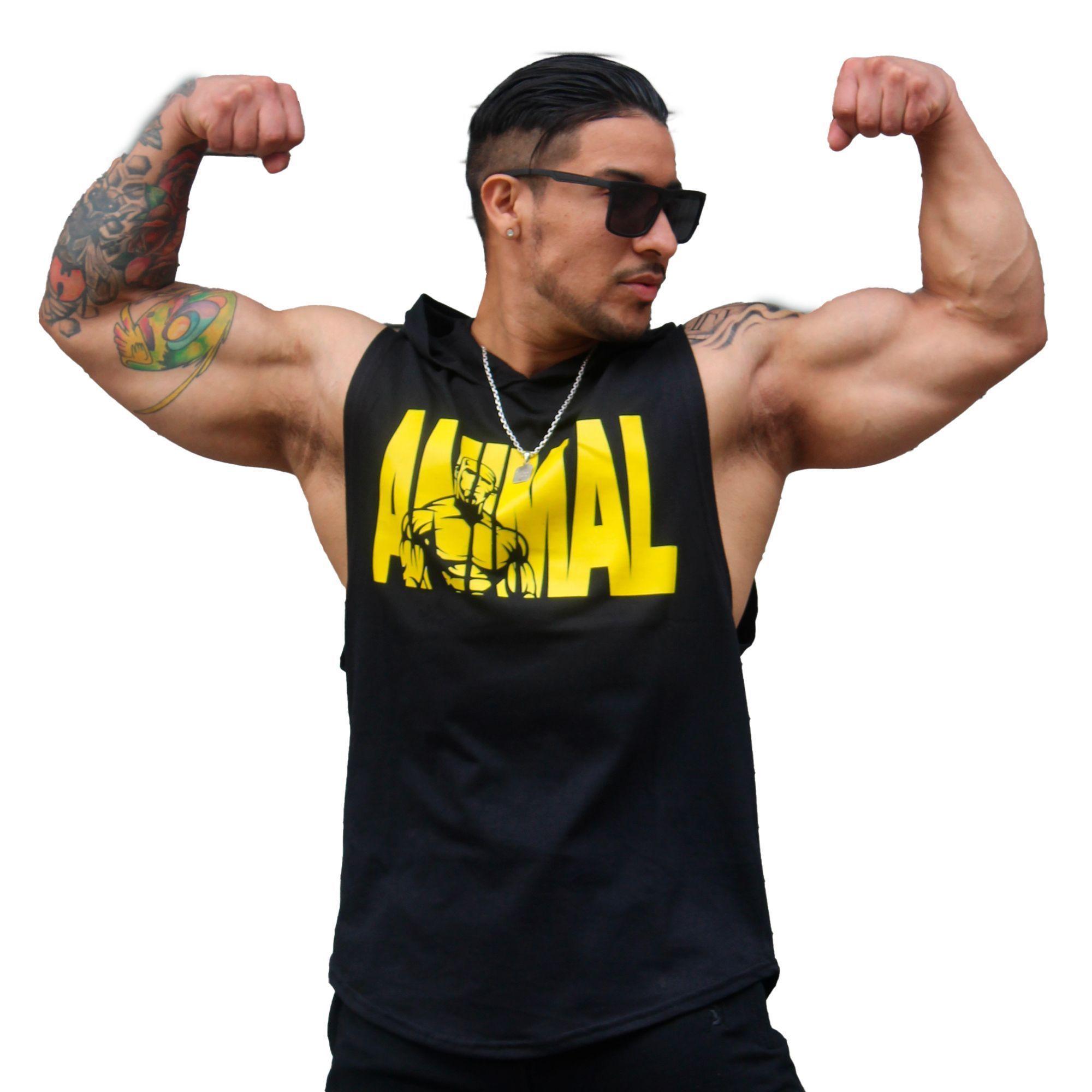 Polera Musculosa Con Capucha Animal-2