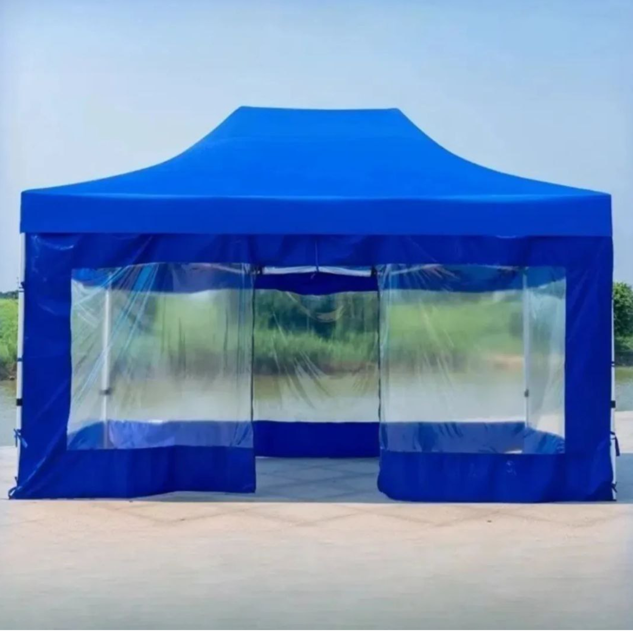 Toldo 3x3 Acero Reforzado Impermeable con Paredes Laterales-4