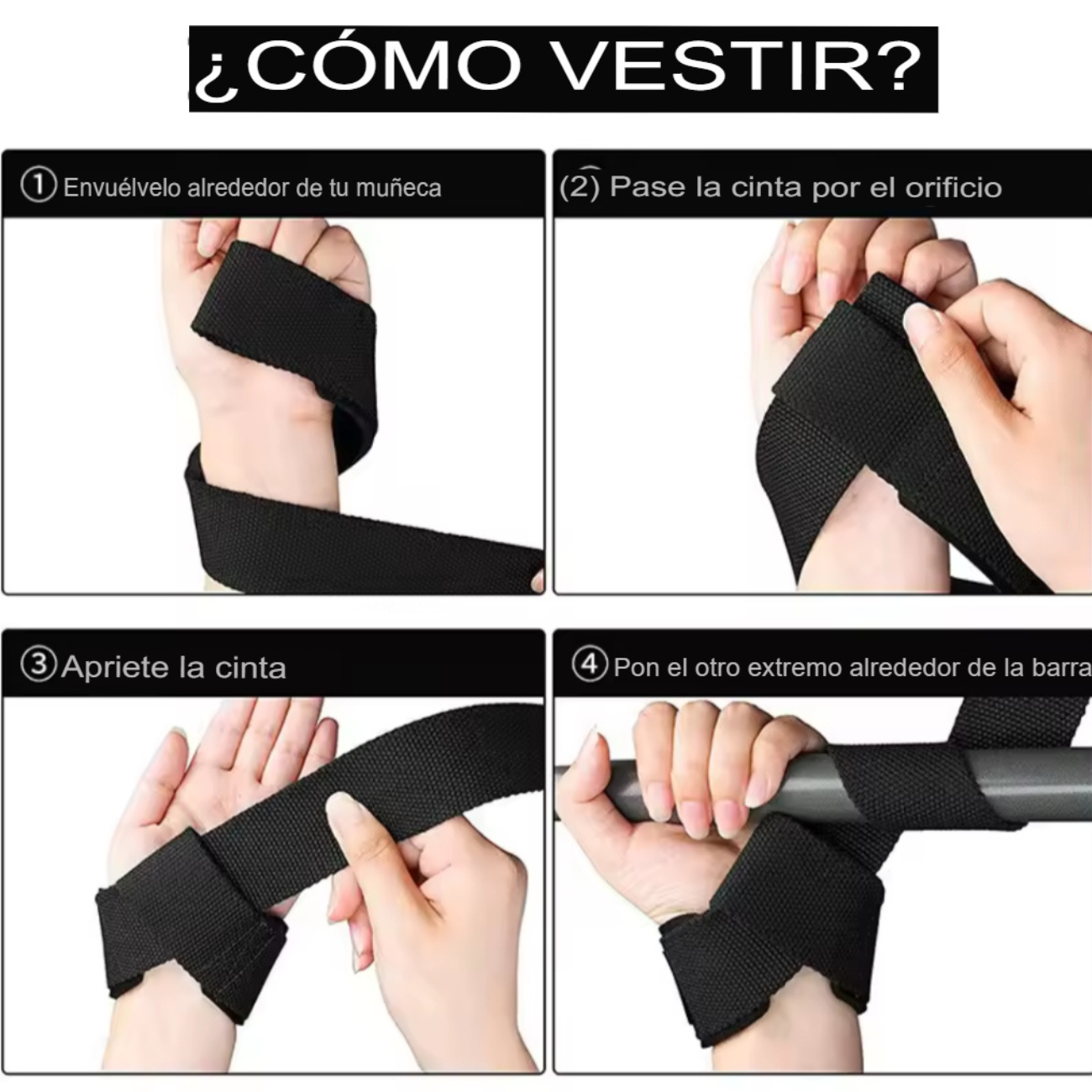 Lifting straps correas de muñeca gimnasio crossfit pesas-4
