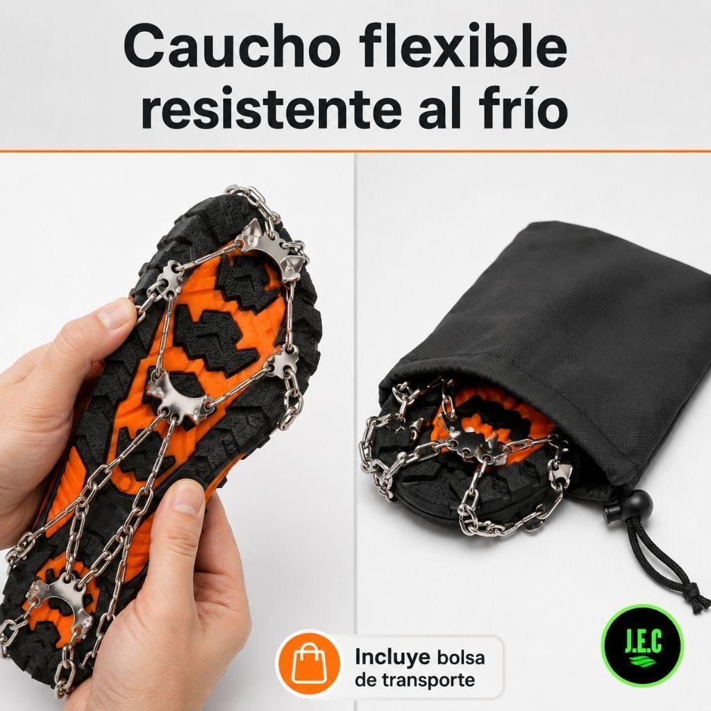 Crampones de 8 Puntas de Acero Inoxidable para Nieve y Hielo-3