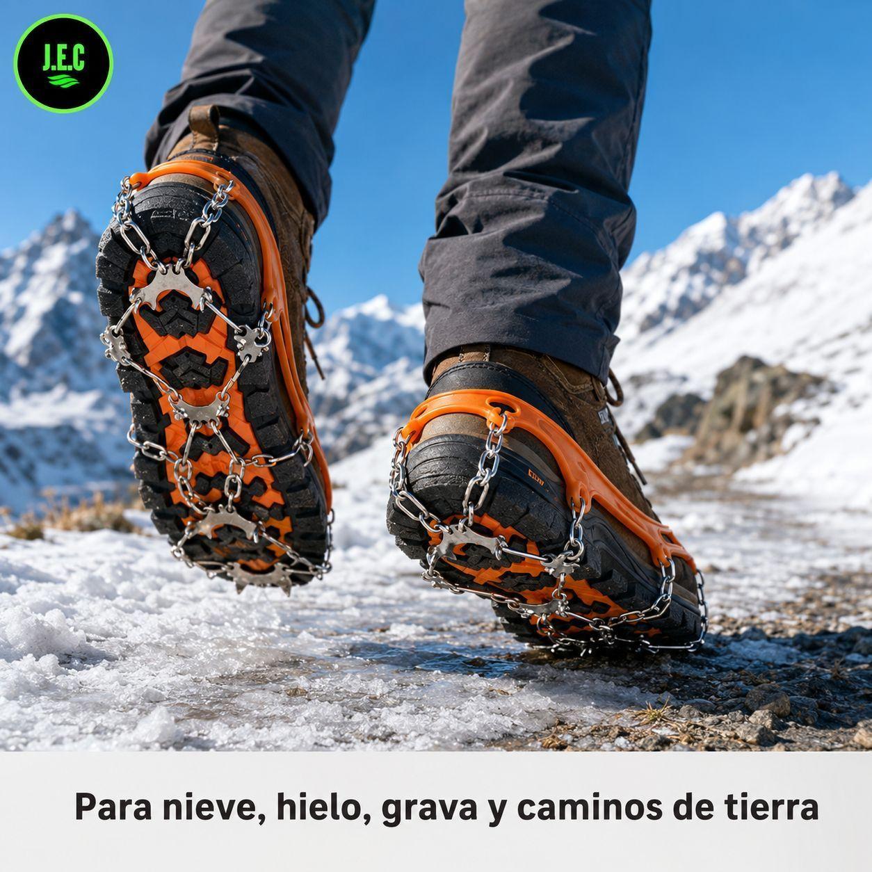 Crampones de 8 Puntas de Acero Inoxidable para Nieve y Hielo-4