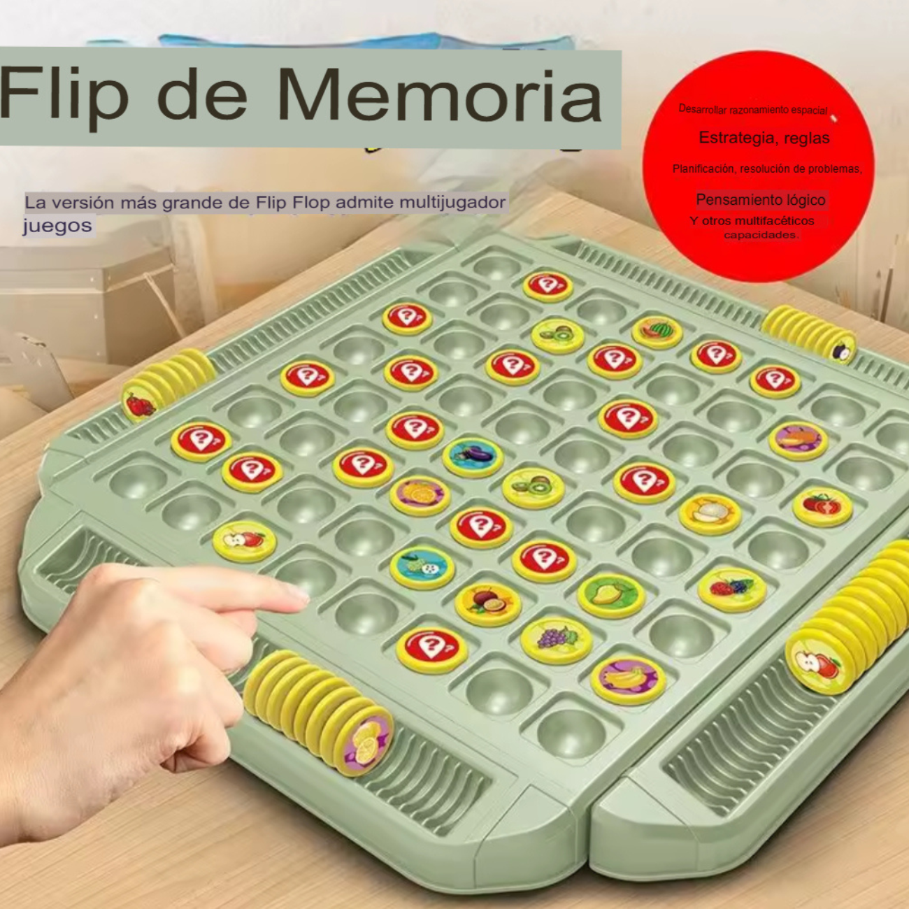 Juego De Memoria Familiar Con Tablero Y Fichas Educativo-2