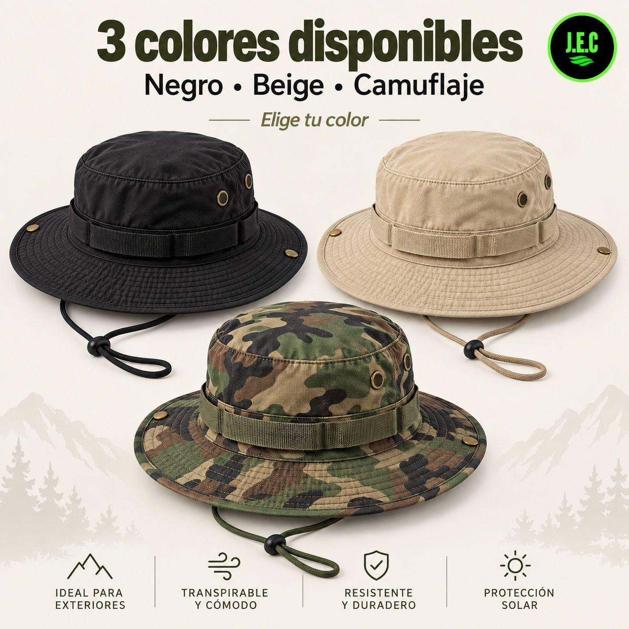 Sombrero Boonie Outdoor Pesca Caza Trekking-5