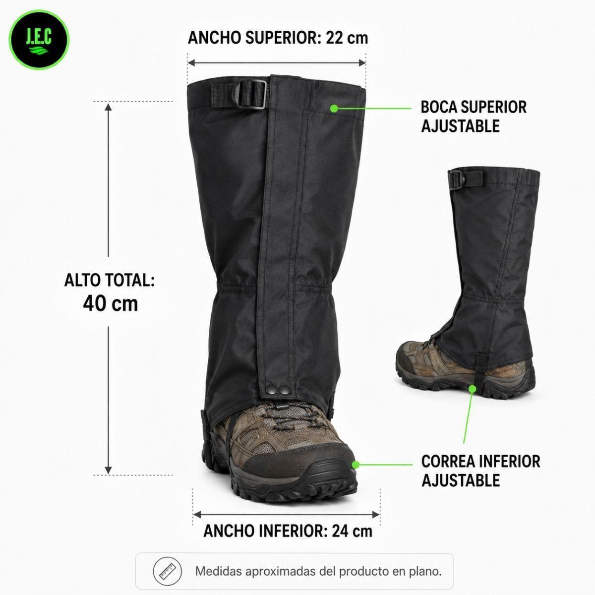 Polainas Trekking Impermeables Antidesgarro Tela Oxford-5