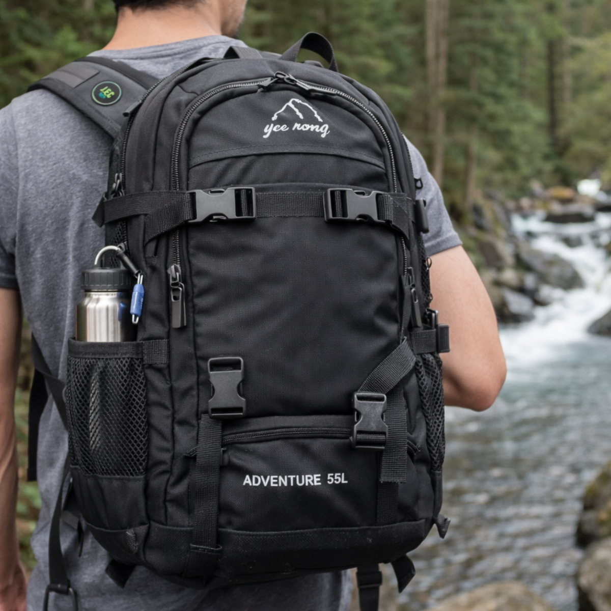 Mochila Trekking Adventure 55L Viaje y Camping Ergonómica-4