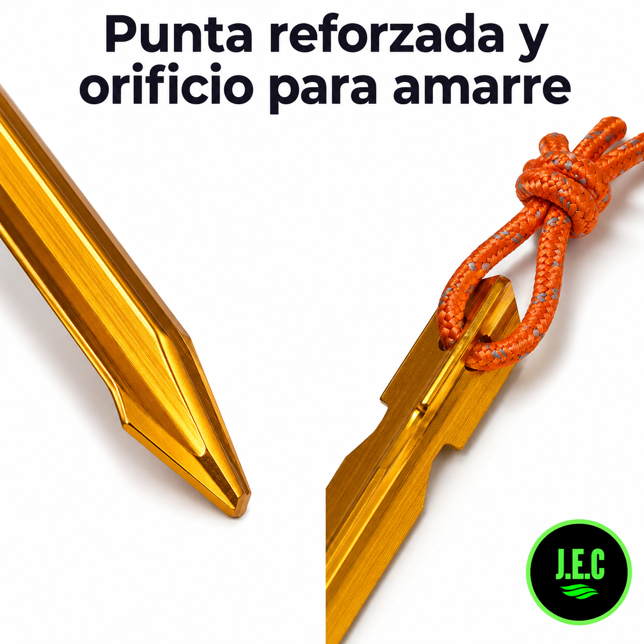 Estacas de Aluminio y Acero para Camping Resistentes y Duraderas-3