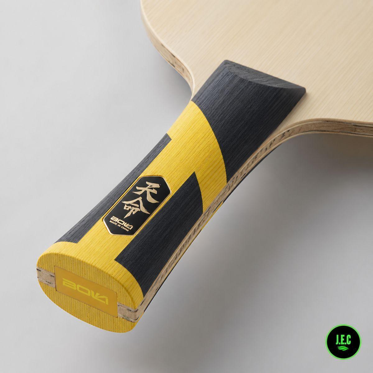 Pala de Madera Ping Pong 7 Capas Carbono Profesional Sin Goma-3