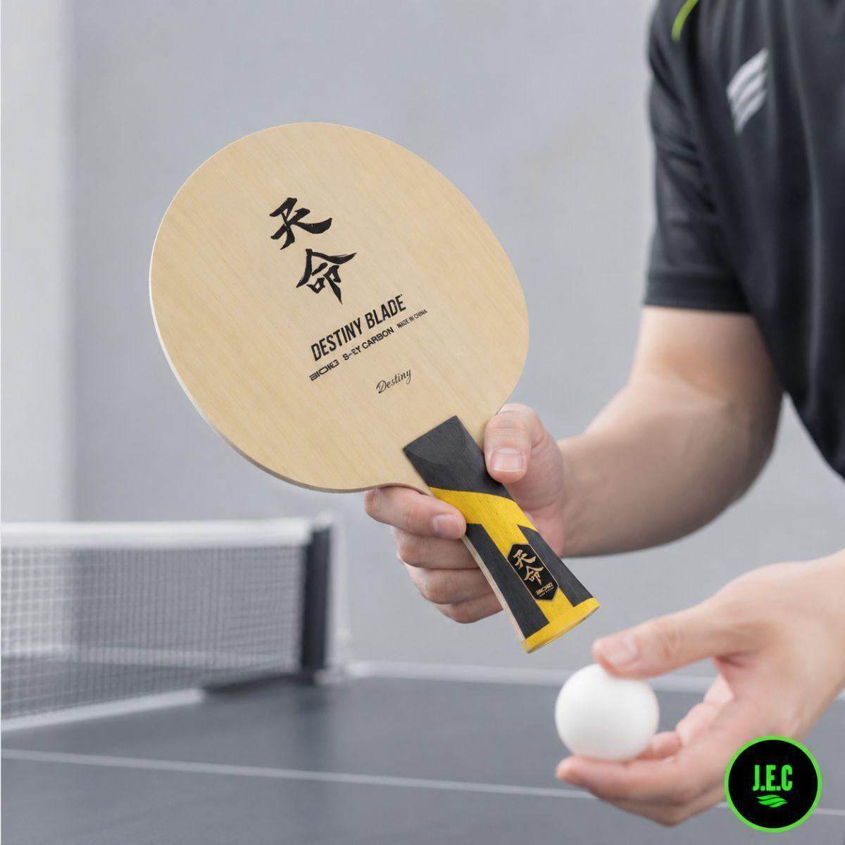Pala de Madera Ping Pong 7 Capas Carbono Profesional Sin Goma-4