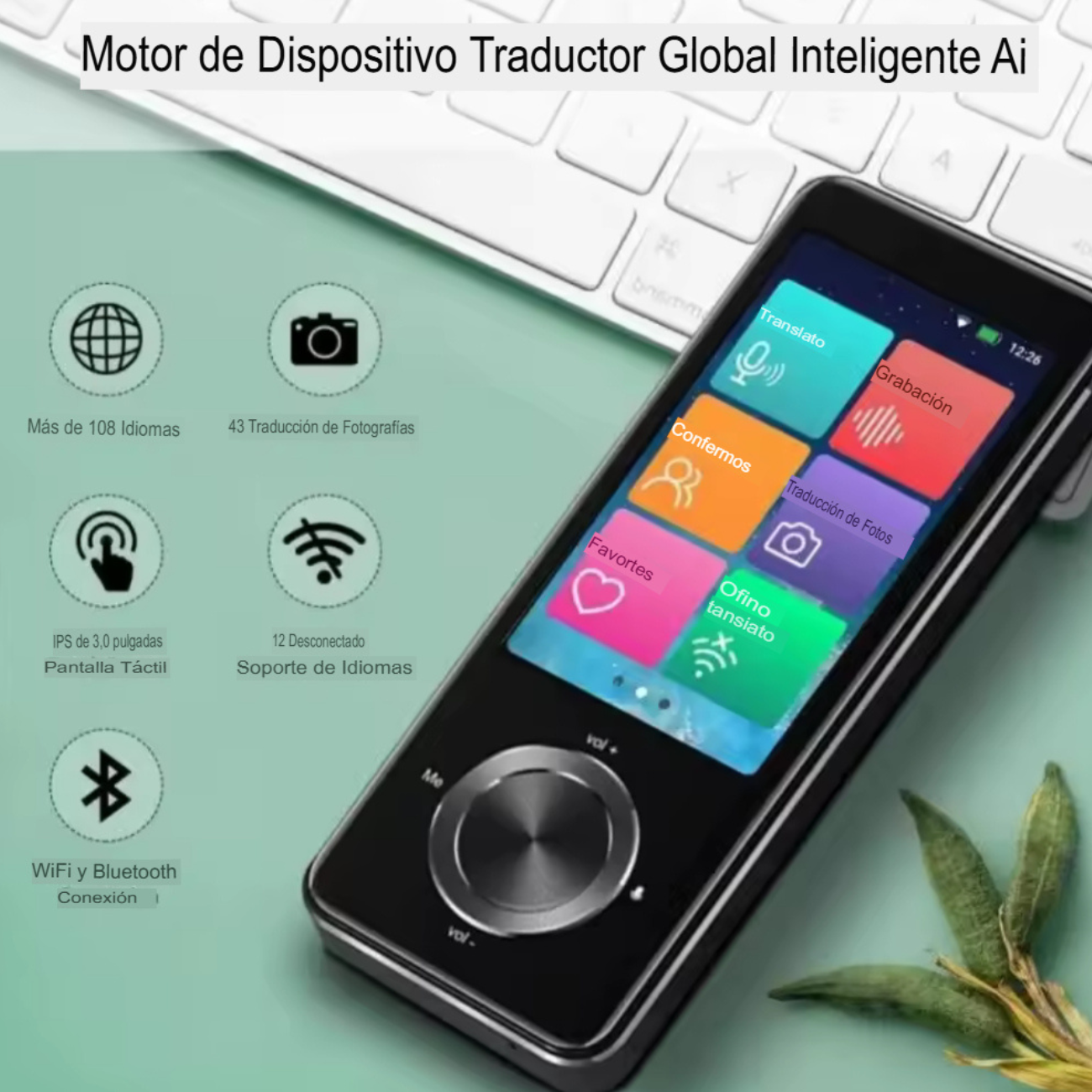 Traductor de Idiomas Inteligente, pantalla Táctil 127 idiomas -1