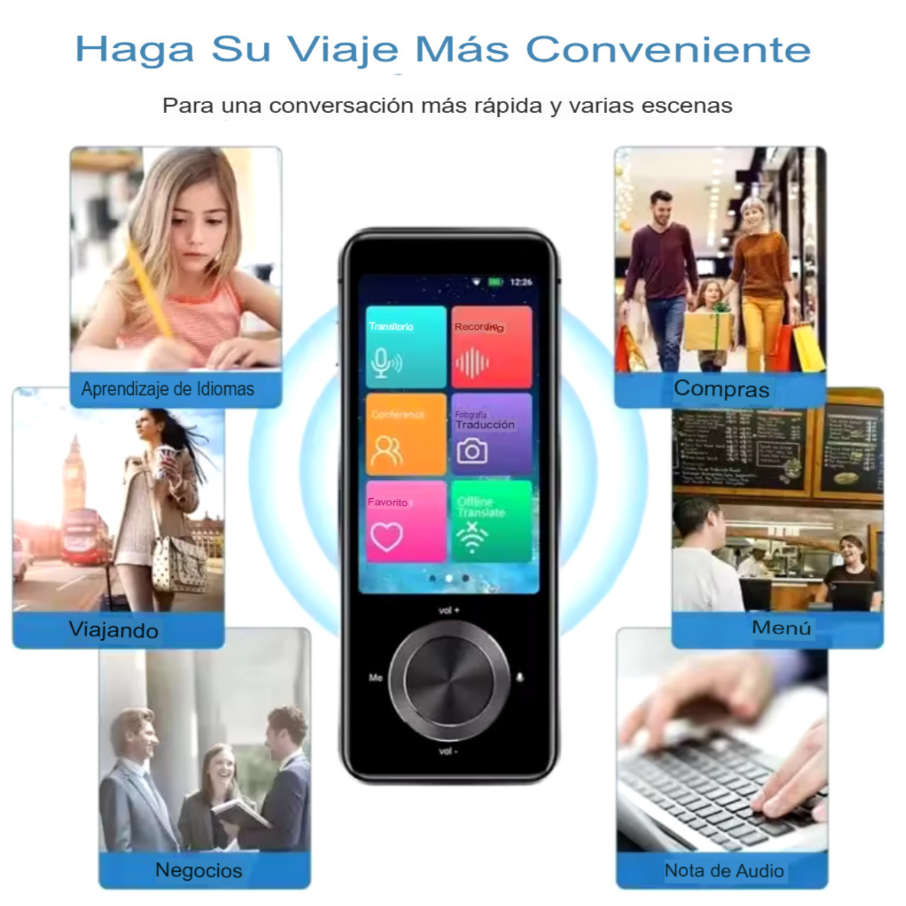 Traductor de Idiomas Inteligente, pantalla Táctil 127 idiomas -4