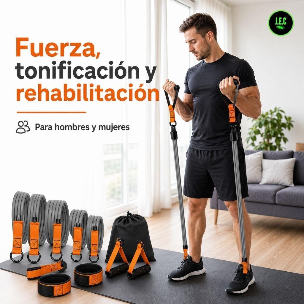 Kit Bandas Resistencia 6 Niveles hasta 300 lbs con Accesorios-4