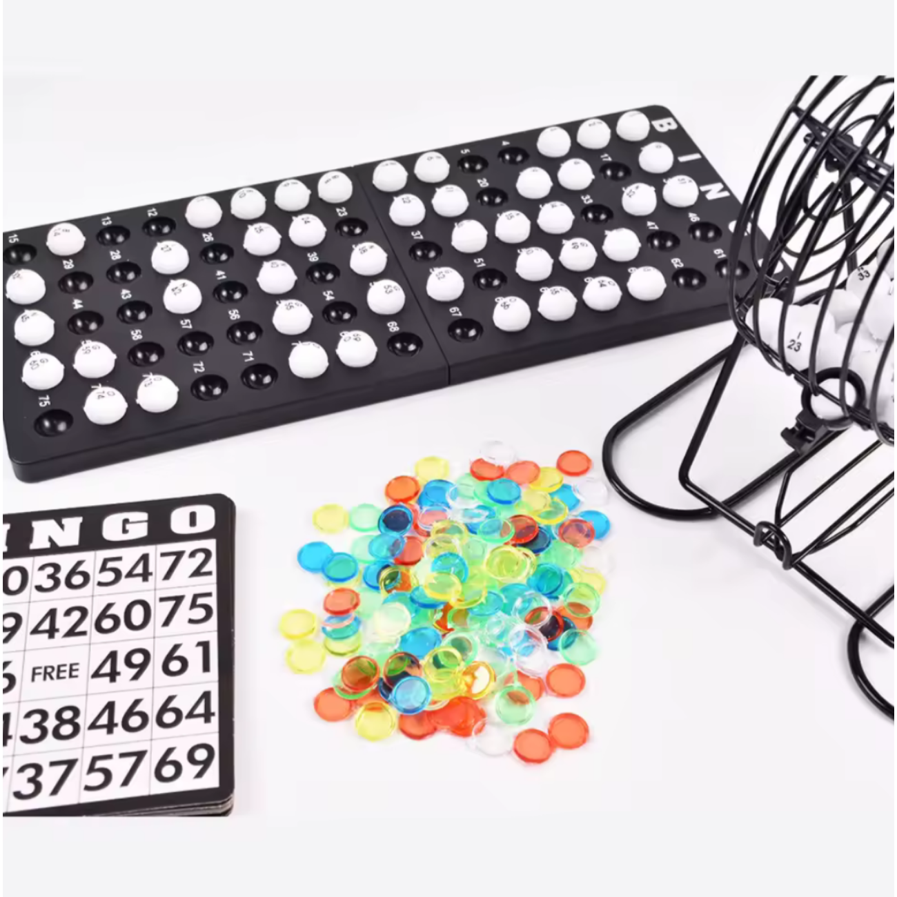 Set de Bingo Tómbola de Metal Resistente  + Cartones-2
