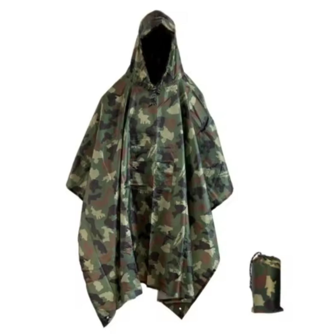Poncho Impermeable Premium, Con Gorro 3 En 1 Capa De Lluvia -1