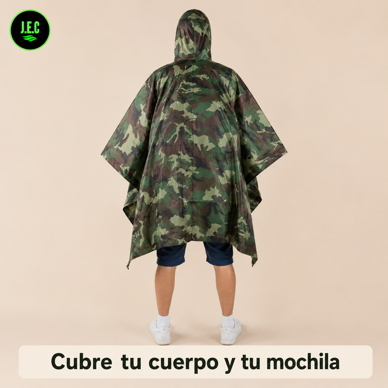 Poncho Impermeable Premium, Con Gorro 3 En 1 Capa De Lluvia -1