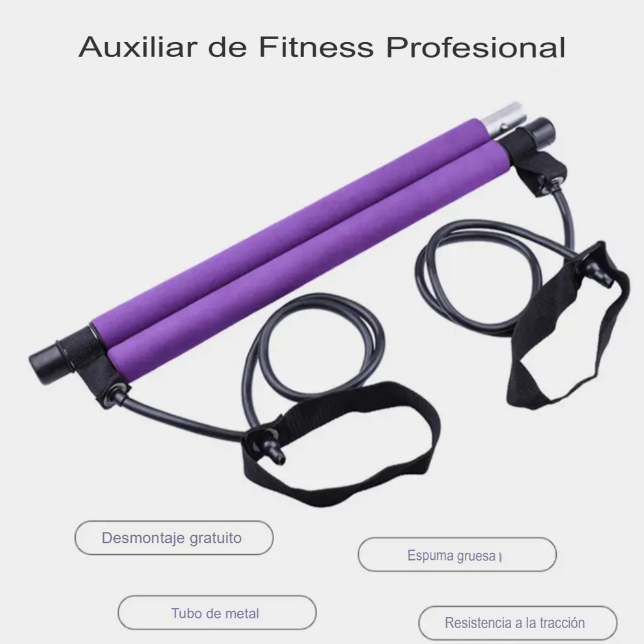 Barra De Pilates Con Banda Elástica Resistencia Yoga-4