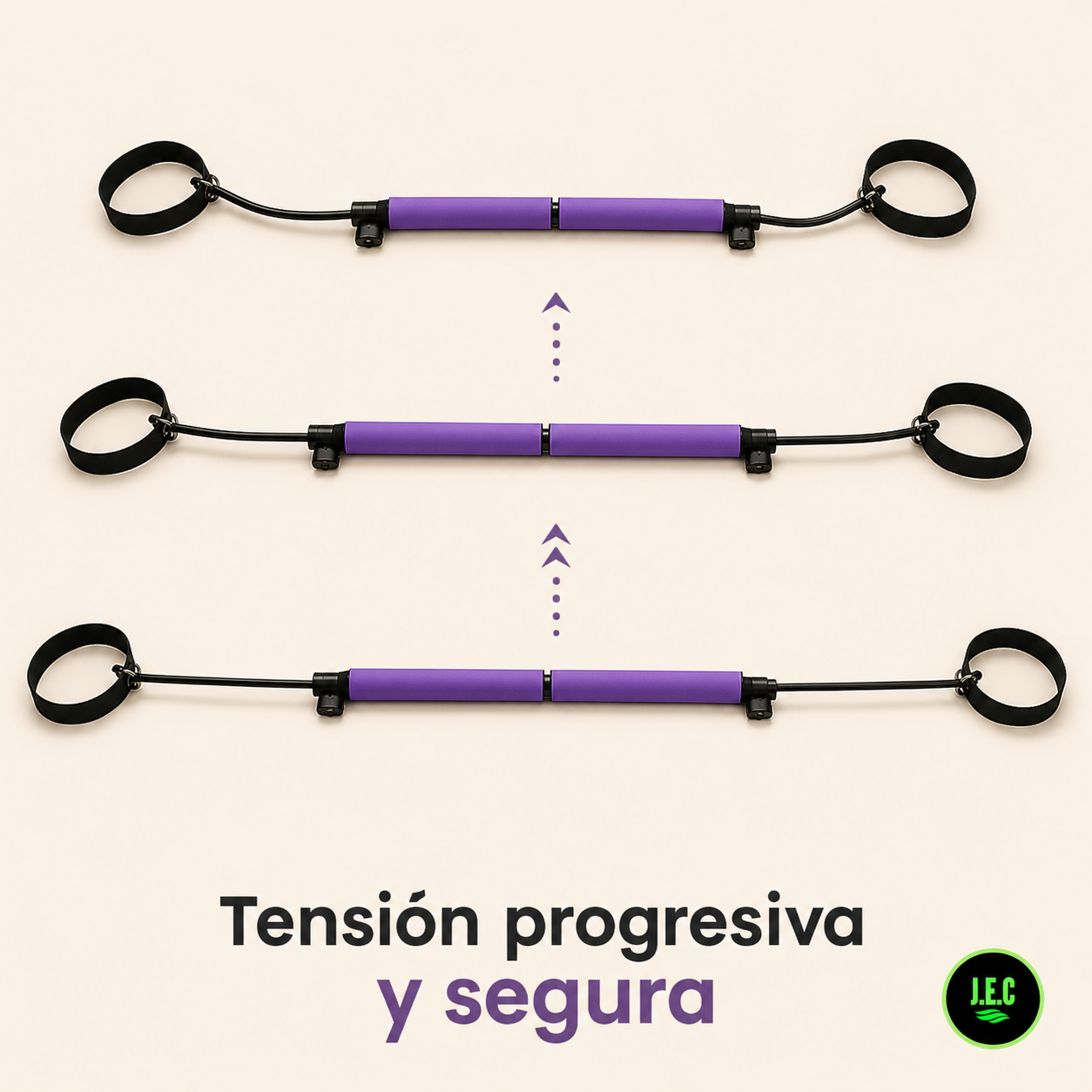 Barra de Pilates con Banda Elástica, Resistente y Duradera-2