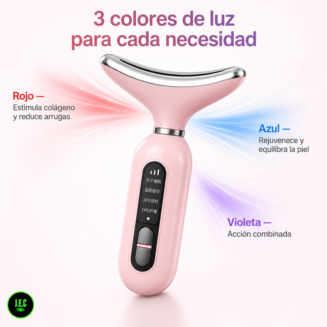 Dispositivo Facial EMS y Luz LED para Cuello y Rostro J.E.C.-2