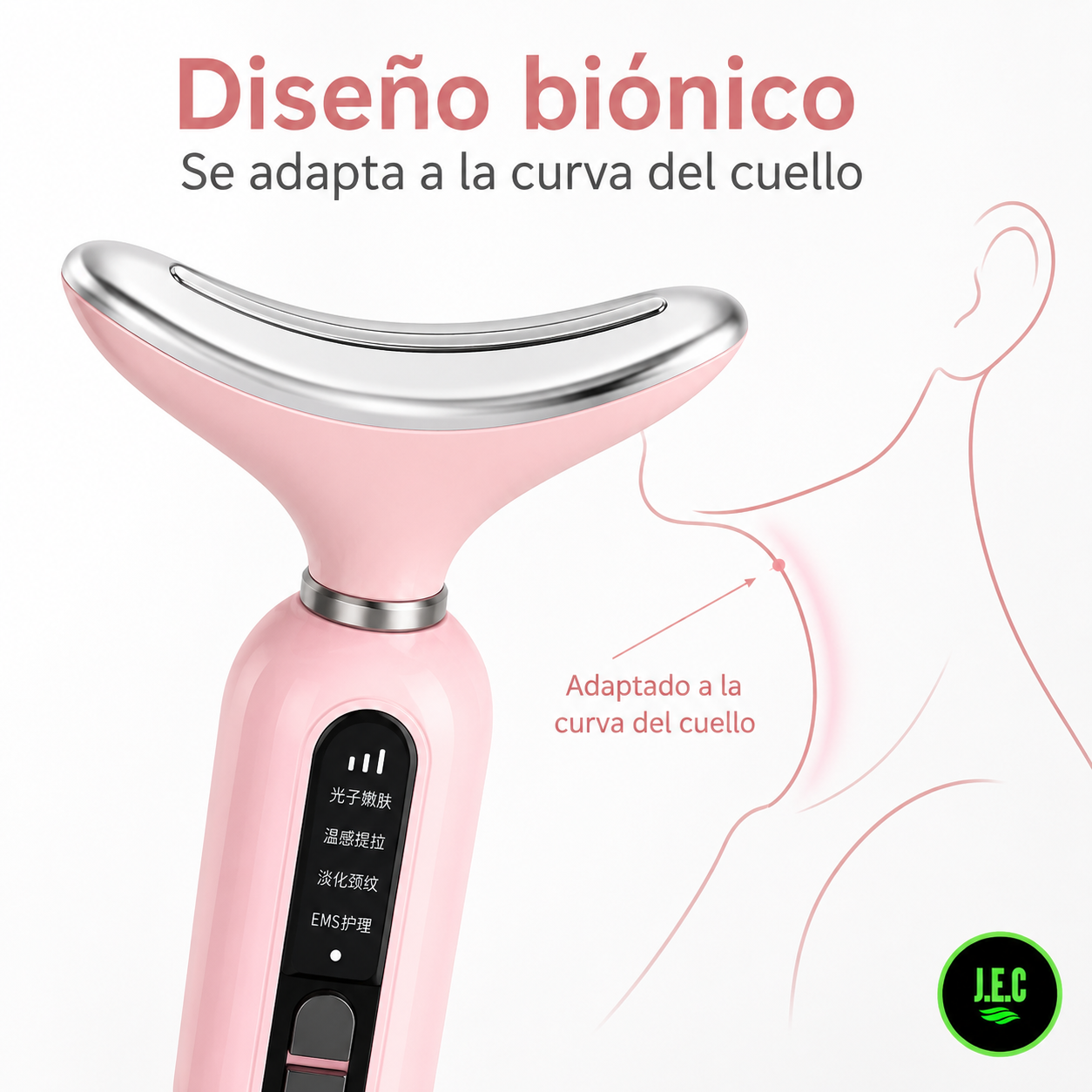 Dispositivo Facial EMS y Luz LED para Cuello y Rostro J.E.C.-3