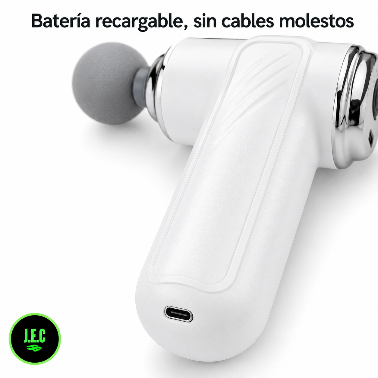 Pistola Masajeadora Muscular 8 Cabezales 6 Niveles-3