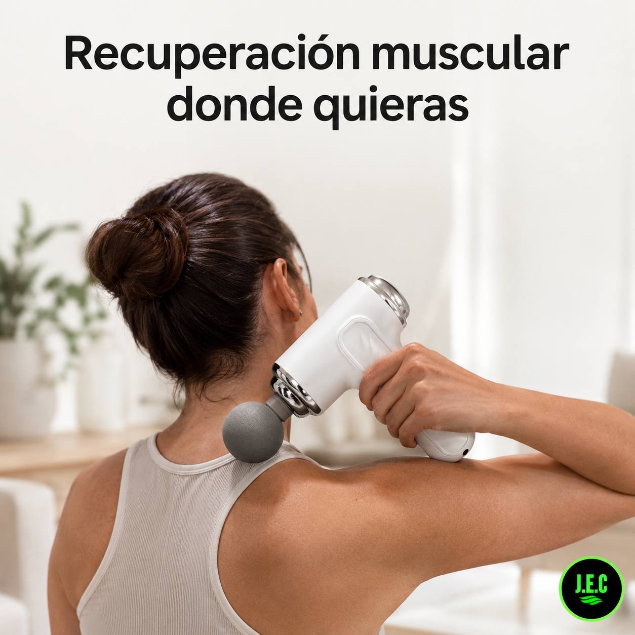 Pistola Masajeadora Muscular 8 Cabezales 6 Niveles-4