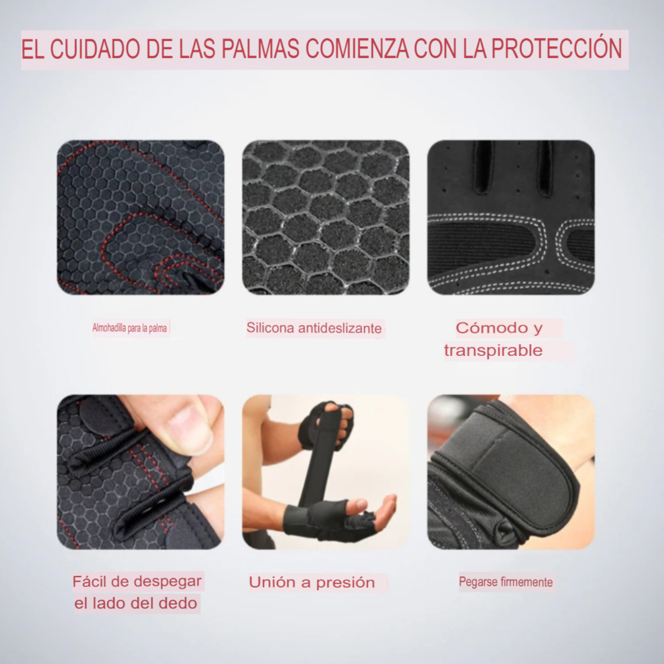Guantes De Fitness Para Hombre Con Soporte De Muñeca -2