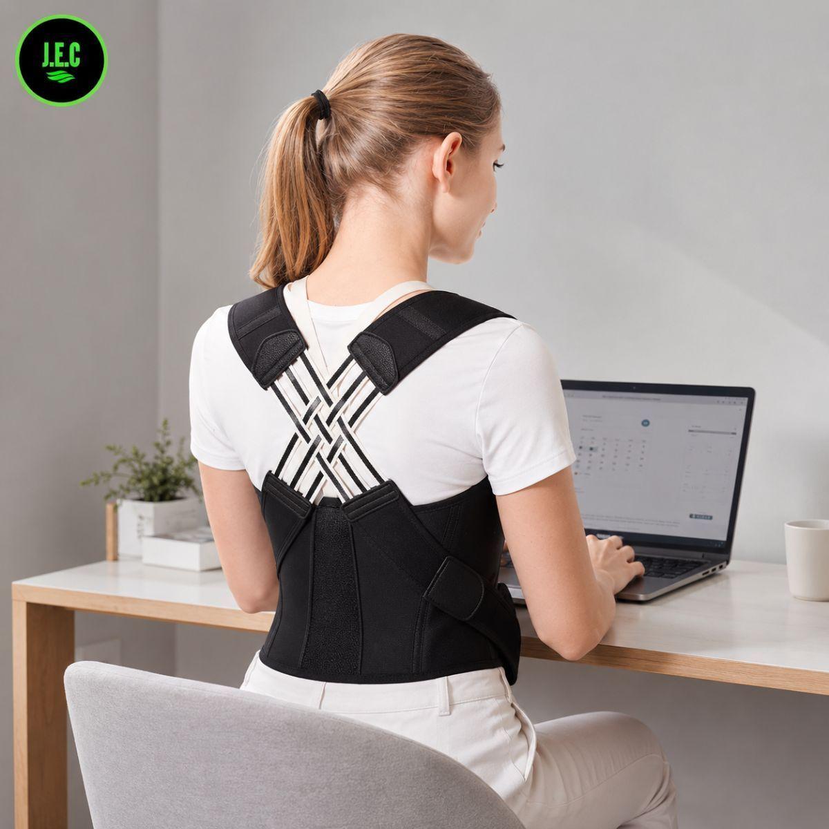 Corrector Postura Espalda Lumbar Faja Completa Ajustable-3