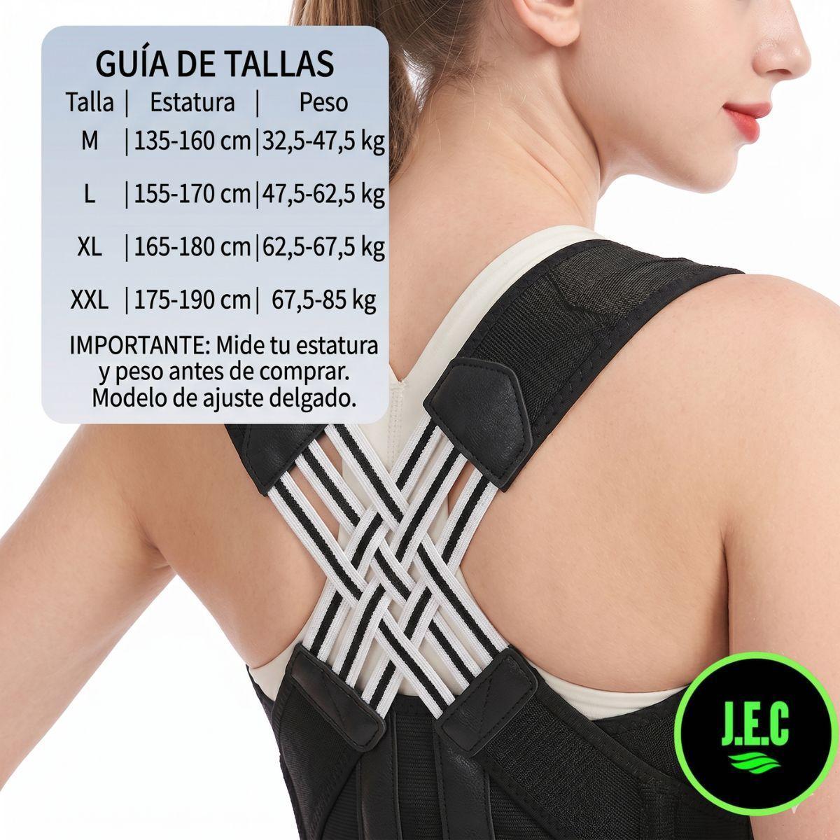 Corrector Postura Espalda Lumbar Faja Completa Ajustable-4