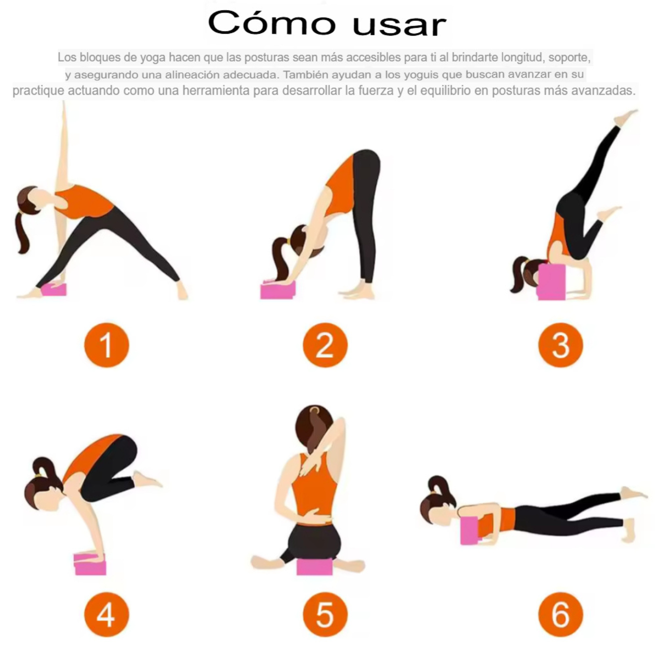 Bloque de yoga EVA antideslizante para pilates y fitness-4