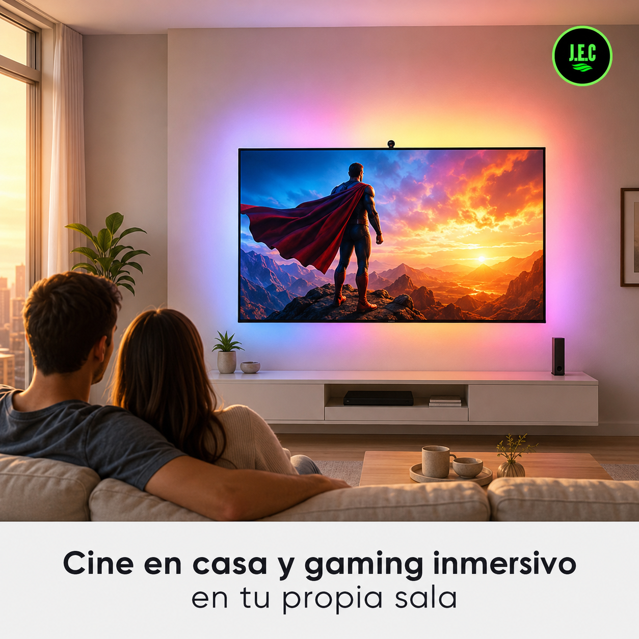 Tira Led Inteligente de 5 Metros para TV con Cámara de Sincronización-4