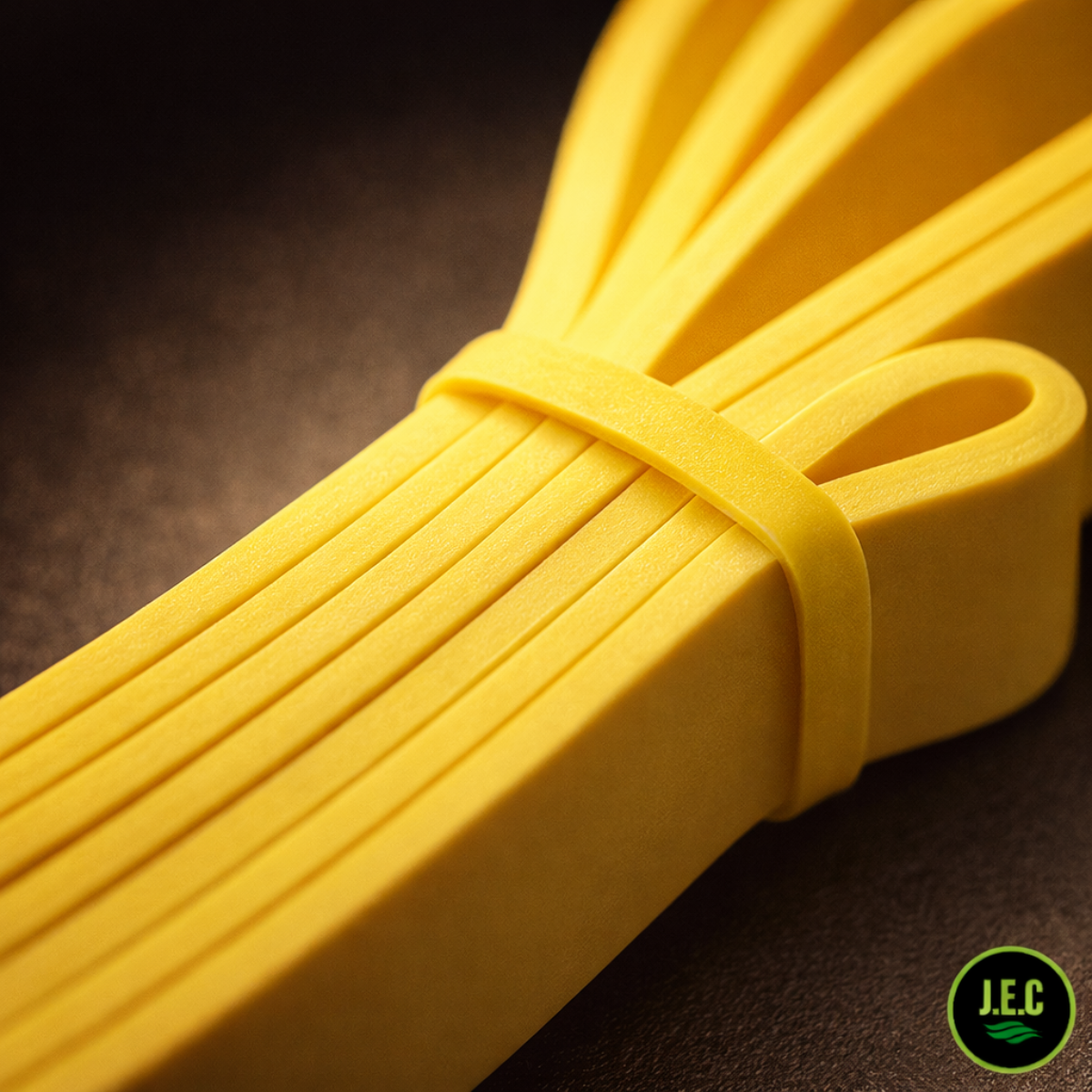 Banda Elástica de Resistencia Amarilla 20lb Fitness J.E.C-5