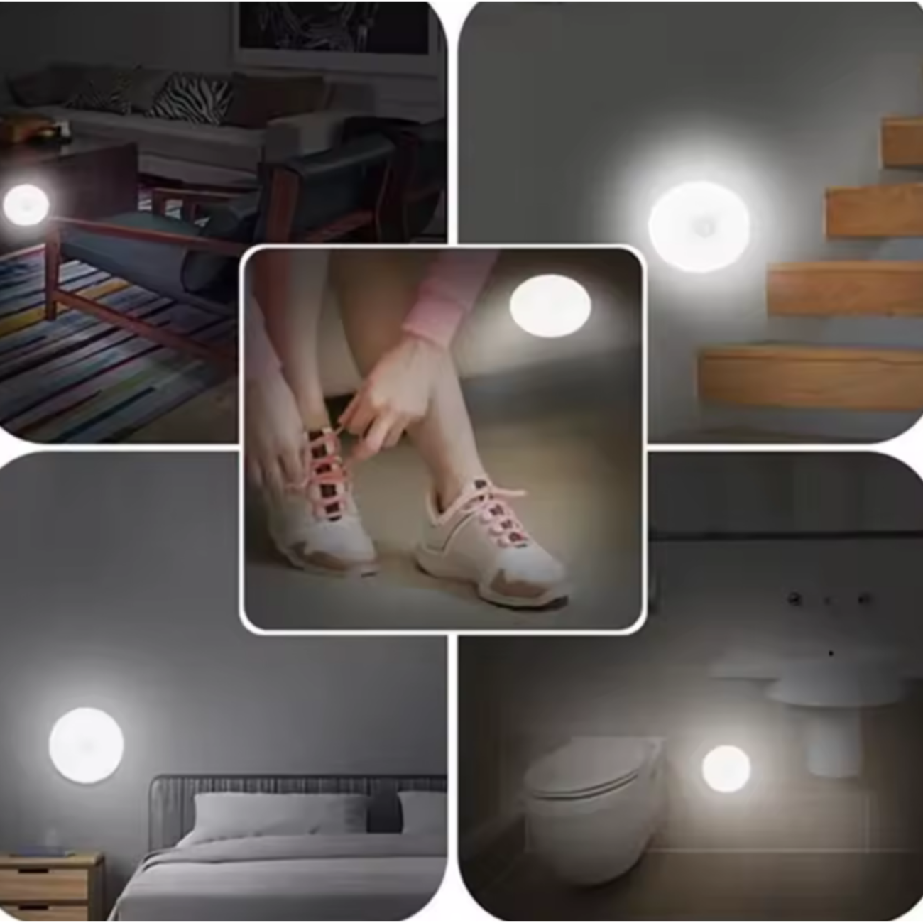 Lampara Luz Led con sensor de Movimiento Baterías incluidas-3