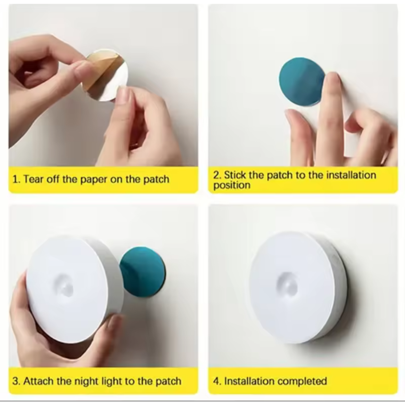 Lampara Luz Led con sensor de Movimiento Baterías incluidas-4