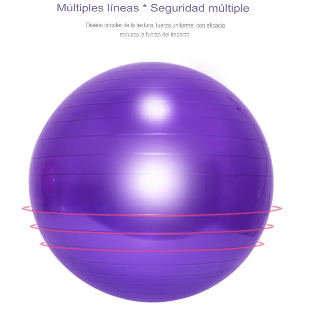 Pelota De Yoga - Pilates Reforzada Para Entrenamiento + Inflador -2