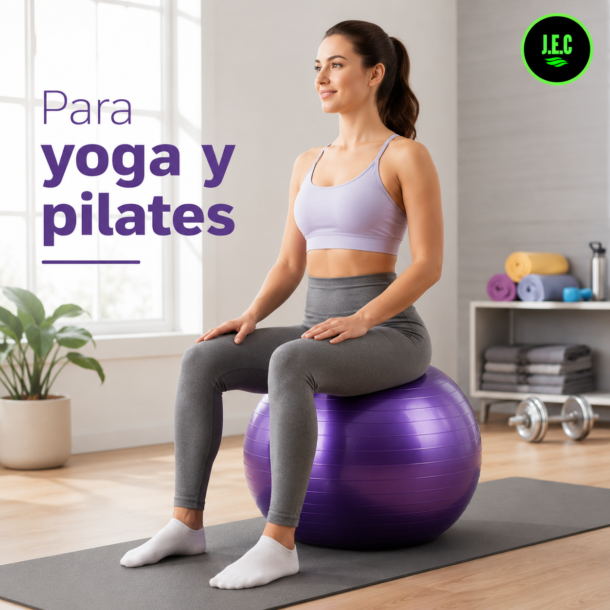 Pelota De Yoga - Pilates Reforzada Para Entrenamiento + Inflador -4
