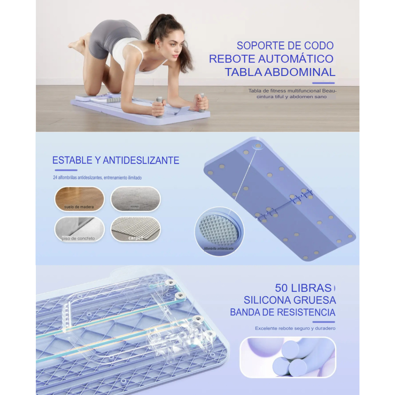 Tabla De Ejercicios de Pilates Multifuncional  Plegable -4