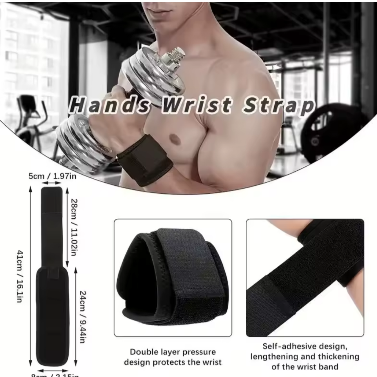 Muñequera Deportiva Ajustable  Protección Y Soporte Para Tu entreno-2