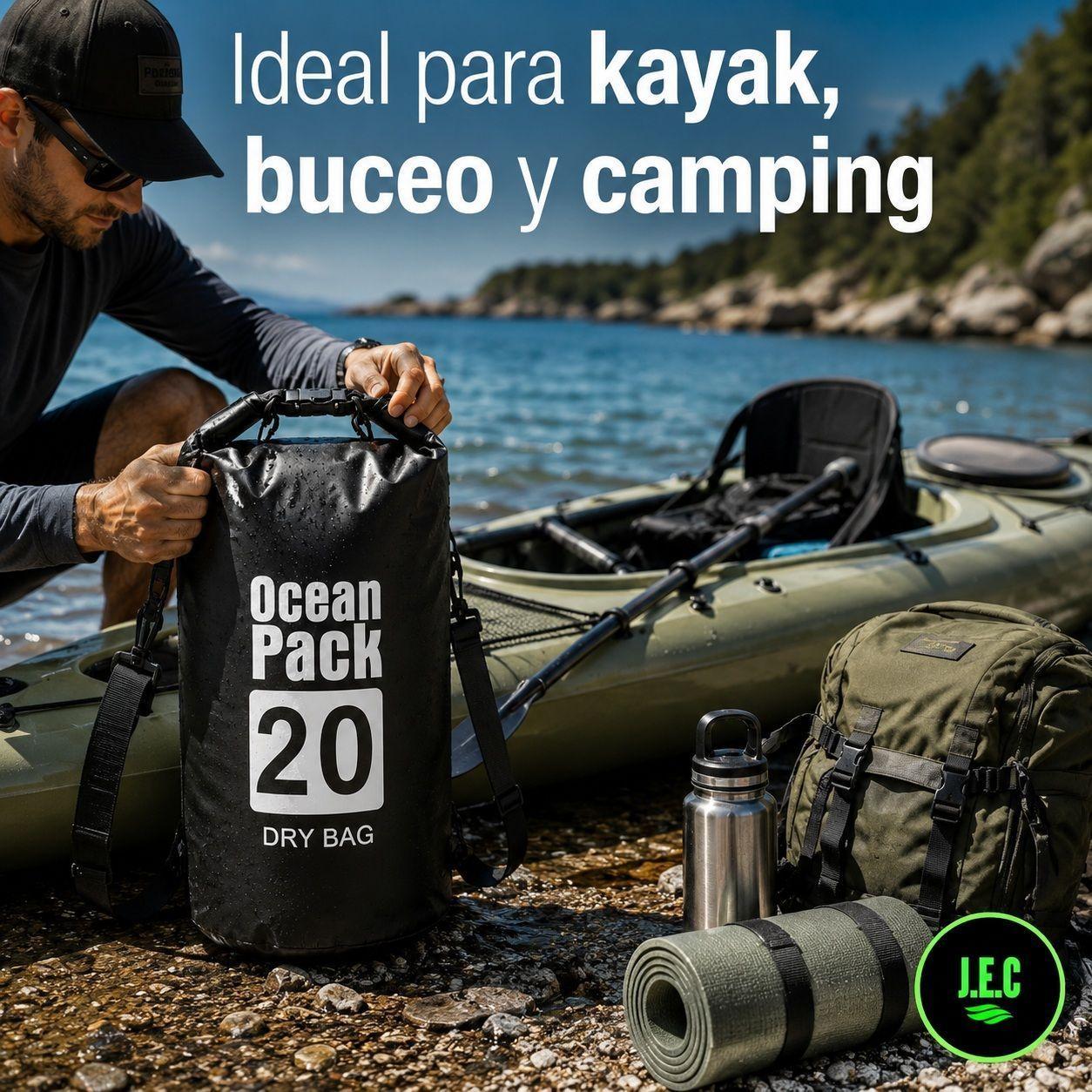 Bolsa Seca Impermeable Dry Bag 20L Resistente y Duradera-4