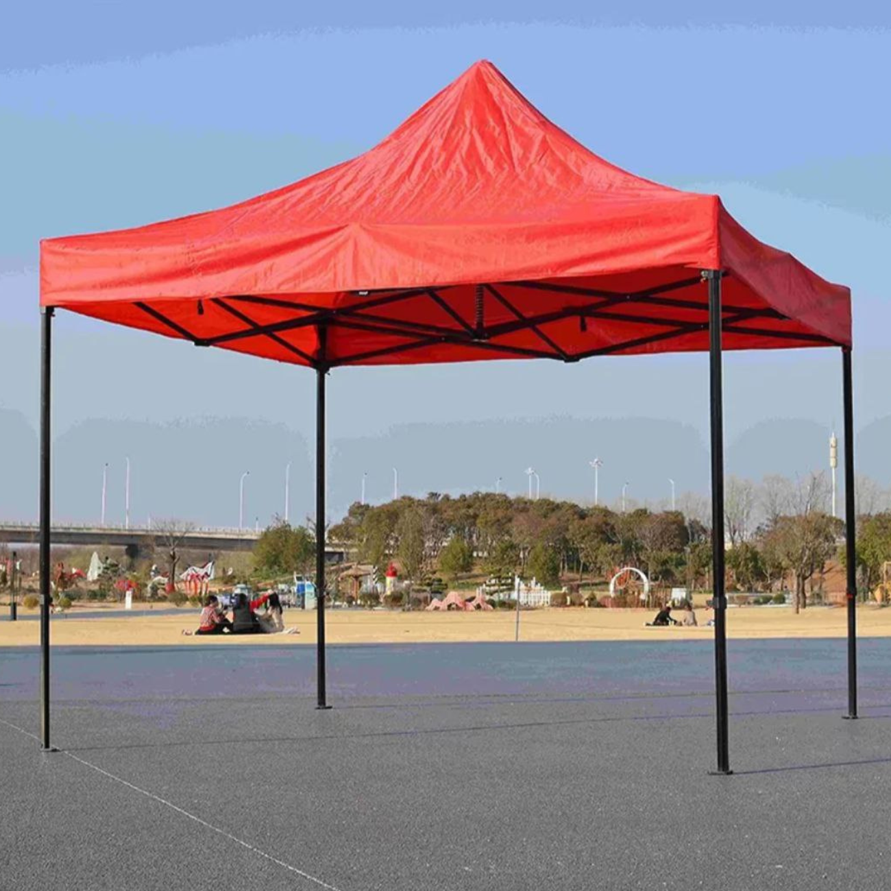 Toldo  2×2 m Acero Reforzado plegable  – Impermeable y Ajustable-0