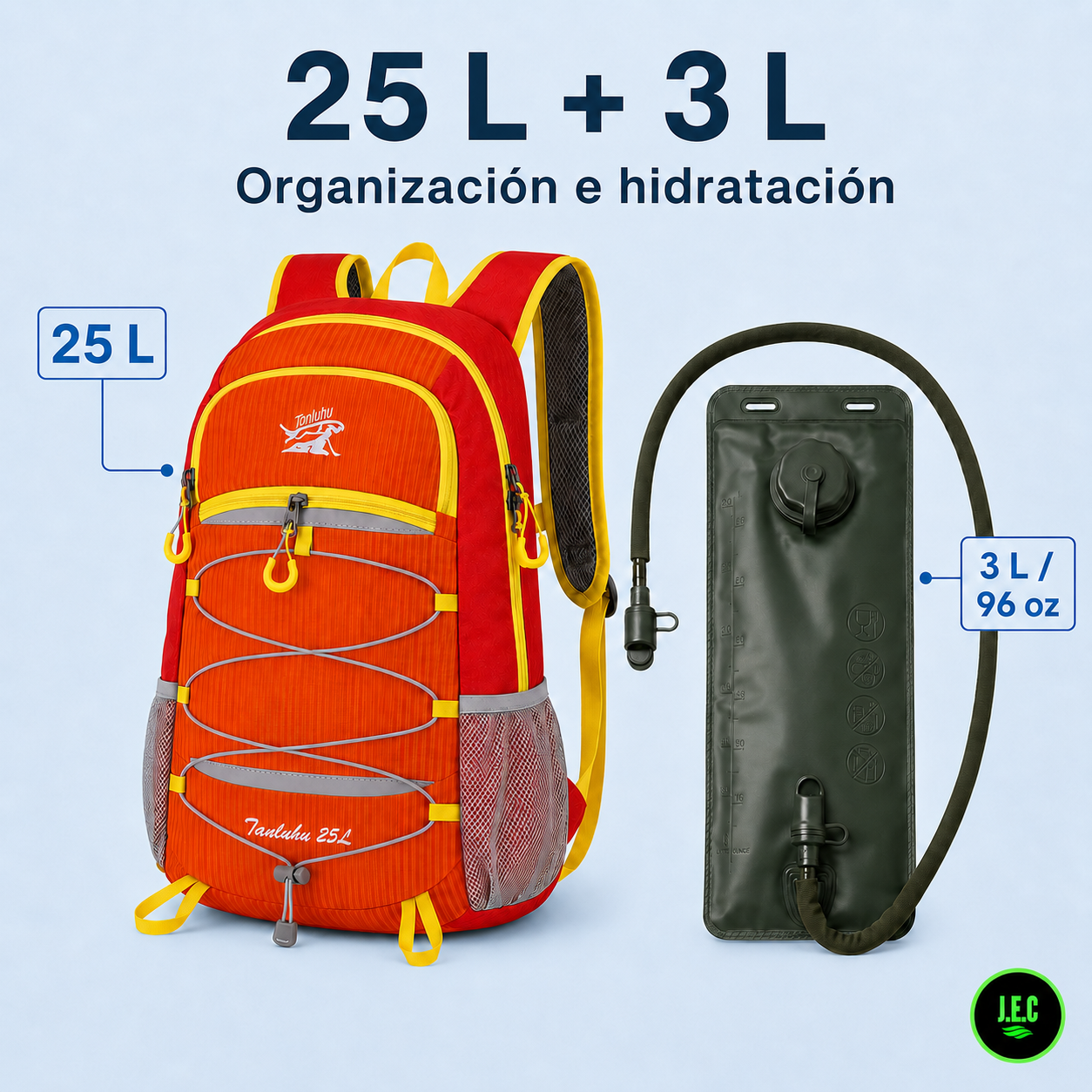 Kit Mochila Trekking 25L Bolsa Hidrataci n 3L-2