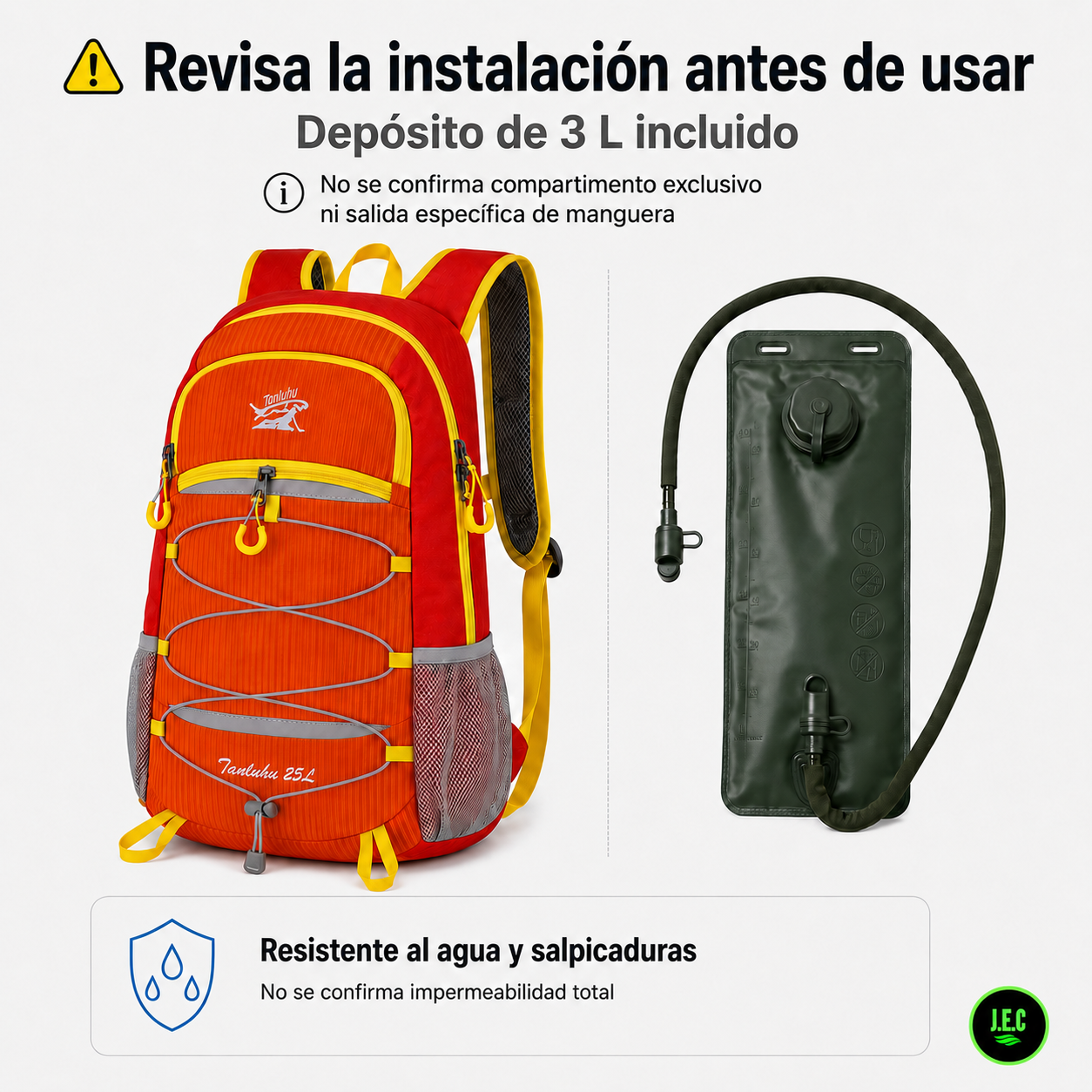 Kit Mochila Trekking 25L Bolsa Hidrataci n 3L-5