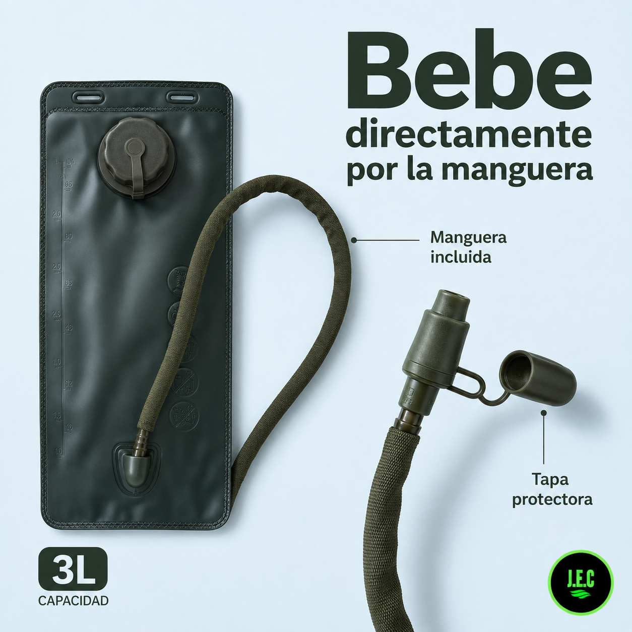 Bolsa de Hidratacion 3L con Manguera-2