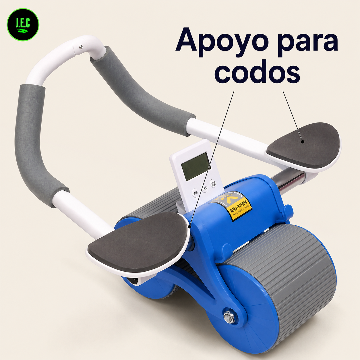 Rueda Abdominal Doble ZR-818 con Soporte para Codos-2