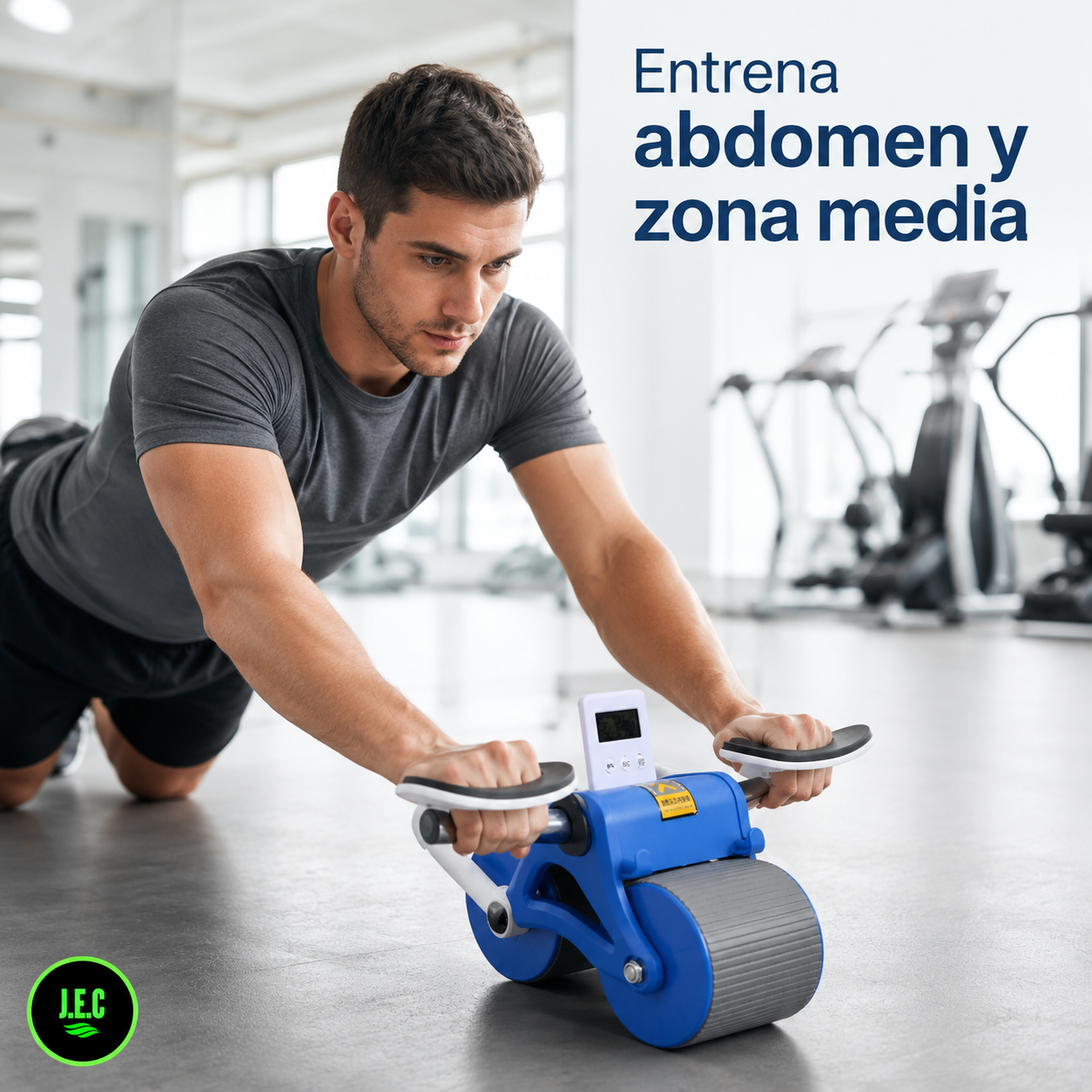 Rueda Abdominal Doble ZR-818 con Soporte para Codos-4