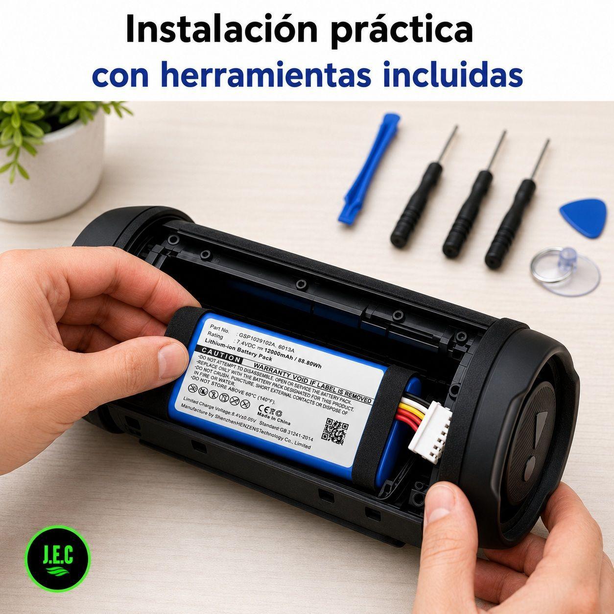Bateria de reemplazo 12 000 mAh para JBL Charge 4-4