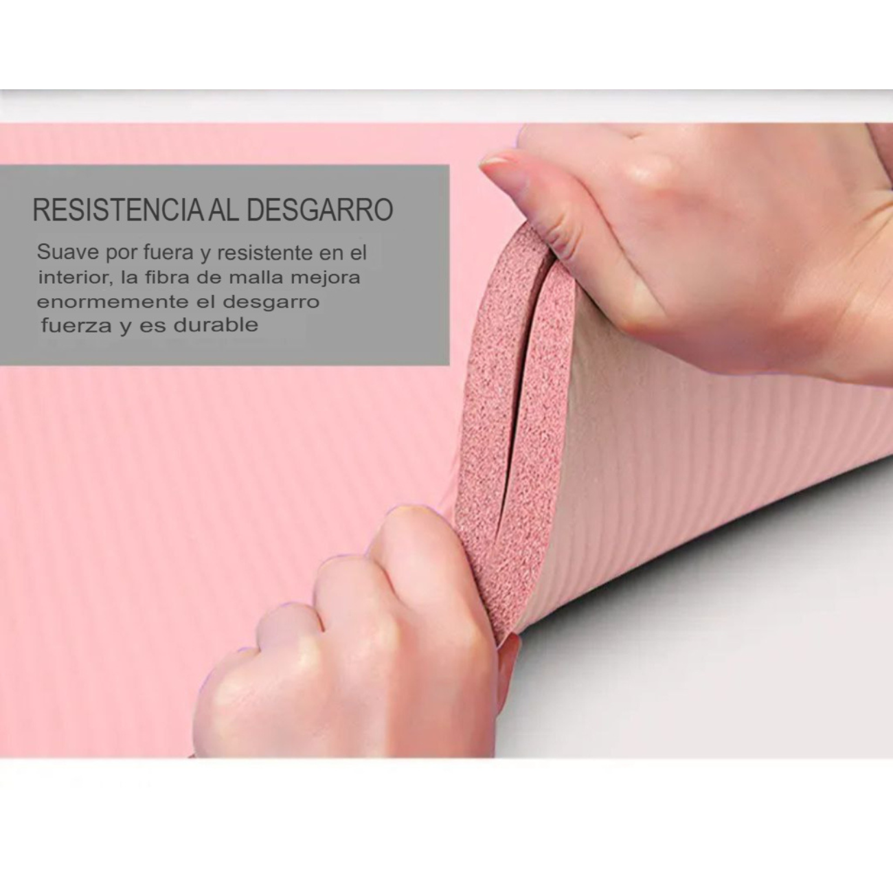 Mat de Yoga Pilates, Colchoneta Gruesa de 10mm antideslizante -2