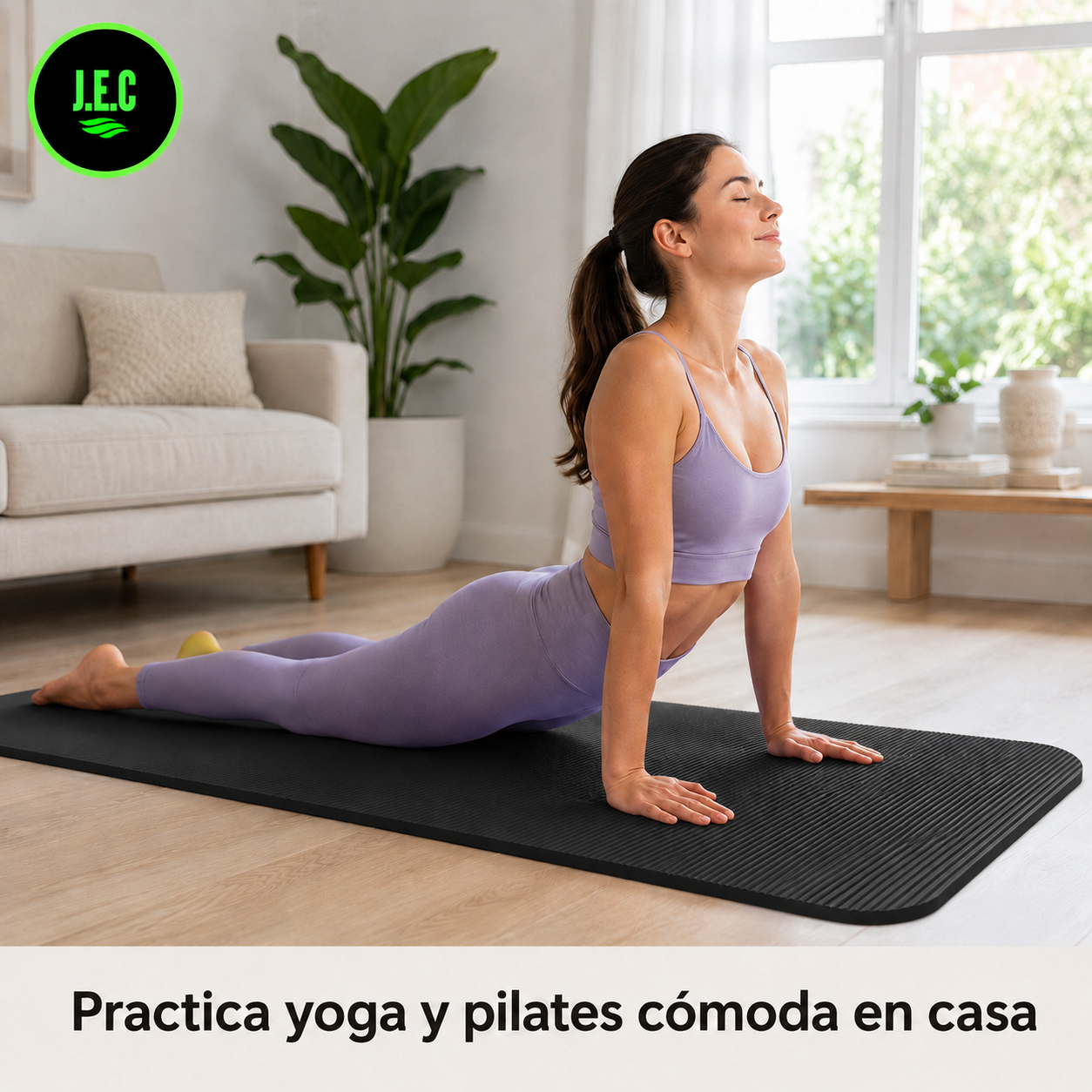 Mat de Yoga y Pilates Grueso de 10 mm Antideslizante -4