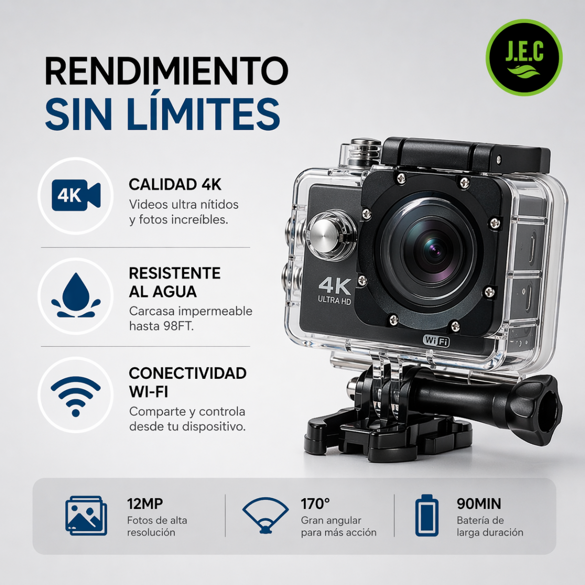 Cámara Deportiva 4k Wi-fi Sumergible 30mts Ultra Hd-5